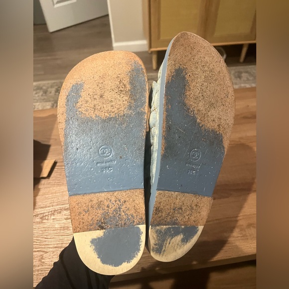 Chanel 2020 Gate No. 5 Blue Tie Dye 'Dad' Slides- Size 38C Excellent Condition - Picture 6 of 9